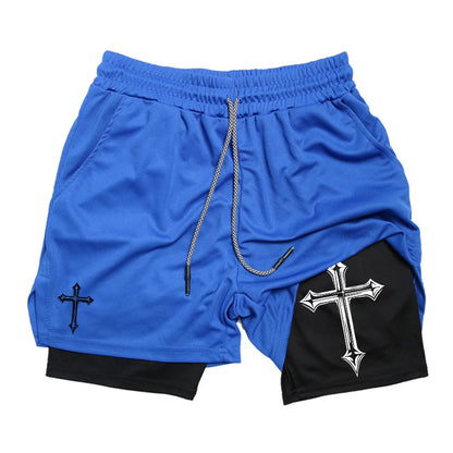 Iron Sculpt's Men's 2 in 1 Cross Shorts