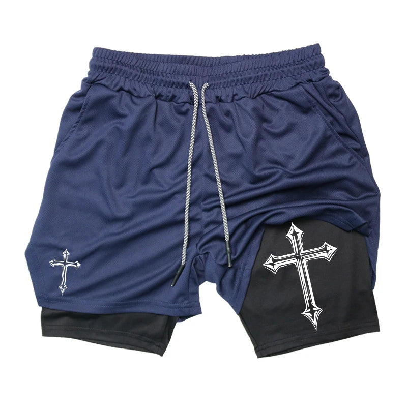 Iron Sculpt's Men's 2 in 1 Cross Shorts