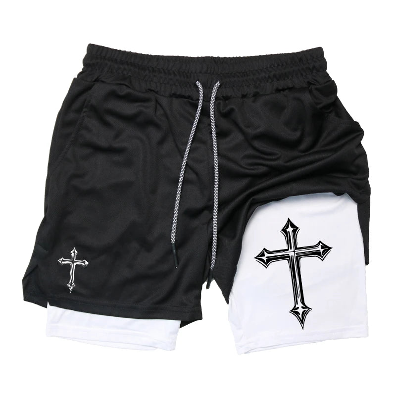 Iron Sculpt's Men's 2 in 1 Cross Shorts