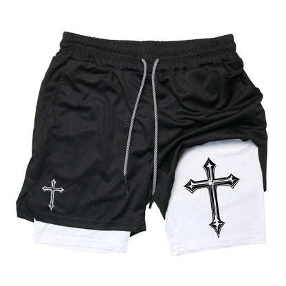 Iron Sculpt's Men's 2 in 1 Cross Shorts