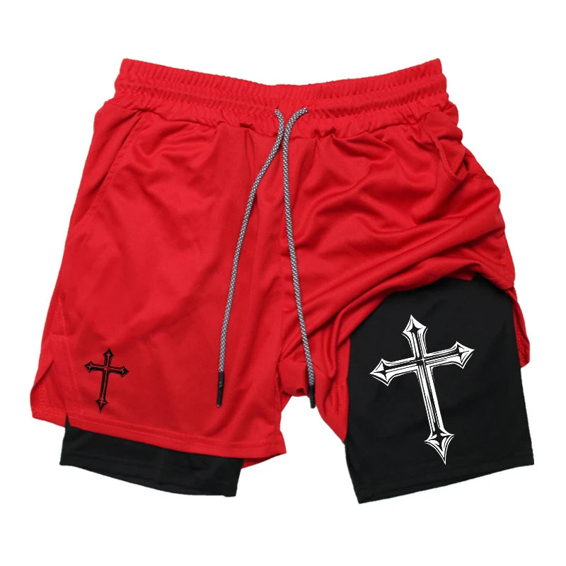 Iron Sculpt's Men's 2 in 1 Cross Shorts