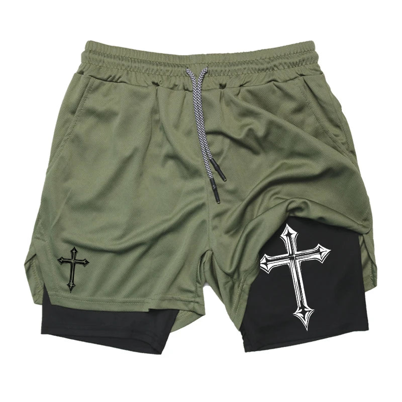 Iron Sculpt's Men's 2 in 1 Cross Shorts