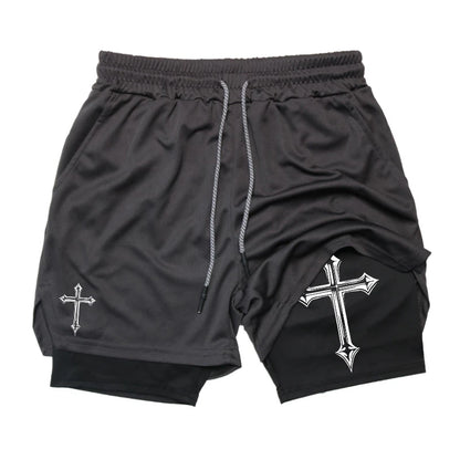 Iron Sculpt's Men's 2 in 1 Cross Shorts