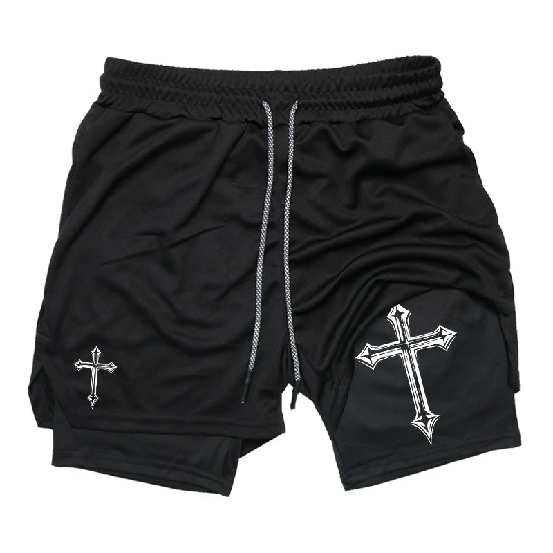 Iron Sculpt's Men's 2 in 1 Cross Shorts